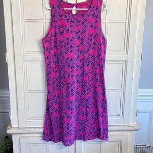 Fresh Produce size large womens cotton dress pink purple